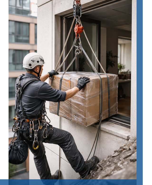 Подъем груза через окно в Красноярске от 4572 р. | ВЫСОТНИК-Крс