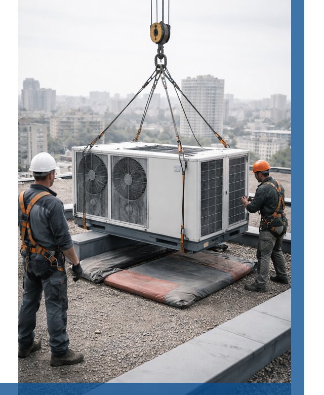 Подъем груза на крышу в Красноярске от 5080 р. | ВЫСОТНИК-Крс заказать