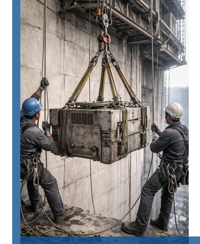 Такелажные работы на высоте, подъем и монтаж грузов в Красноярске