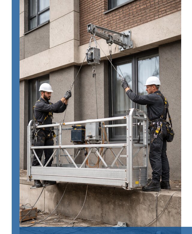 Монтаж и подъем фасадной люльки в Красноярске с гарантией безопасности