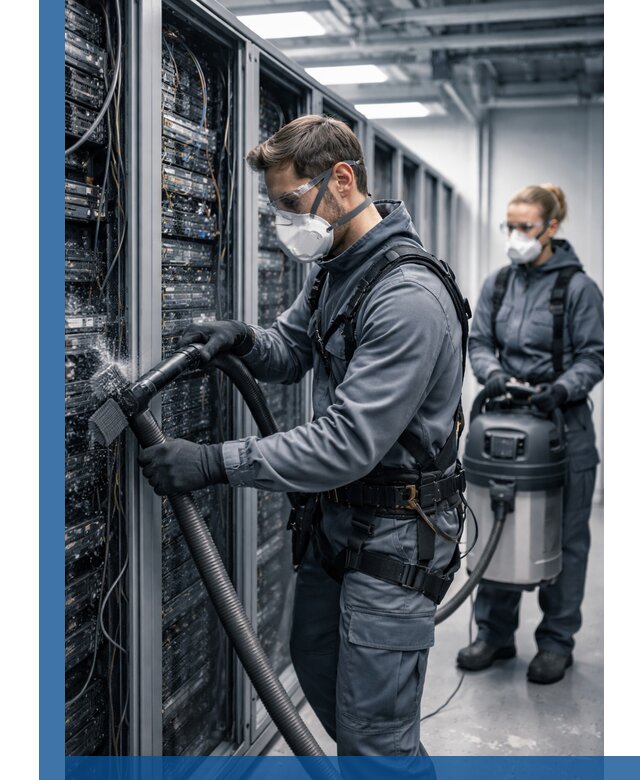 Обеспыливание серверной комнаты в Красноярске, профессиональная очистка