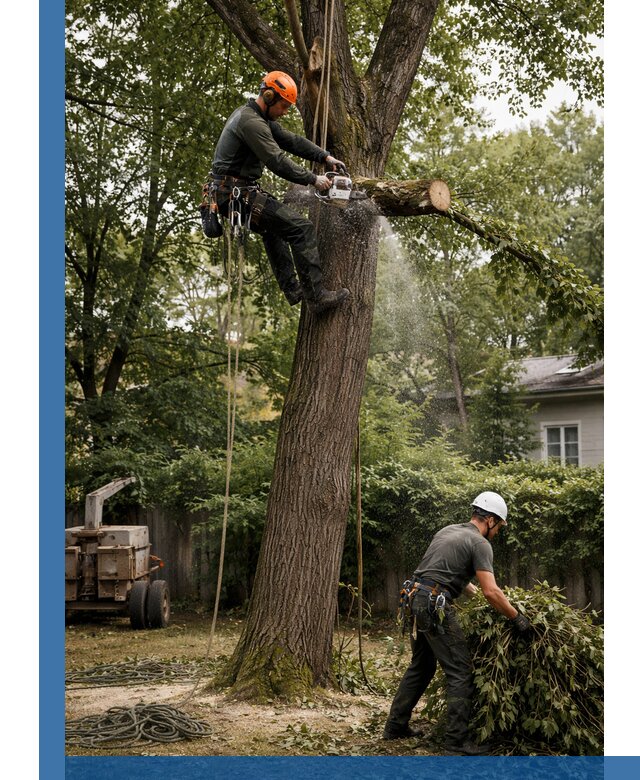 Кронирование деревьев в Красноярске, безопасная высотная обрезка