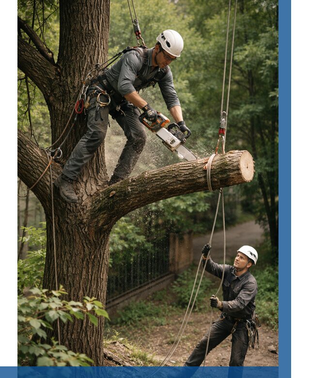 Спил деревьев альпинистами в Красноярске от 8128 р. | ВЫСОТНИК-Крс