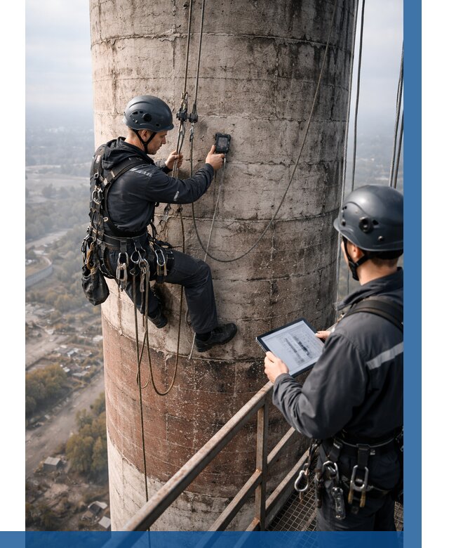 Обследование дымовой трубы в Красноярске от 8128 р. | ВЫСОТНИК-Крс