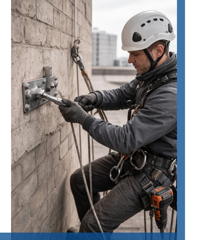 Установка анкерных точек в Красноярске от 3556 р. | ВЫСОТНИК-Крс