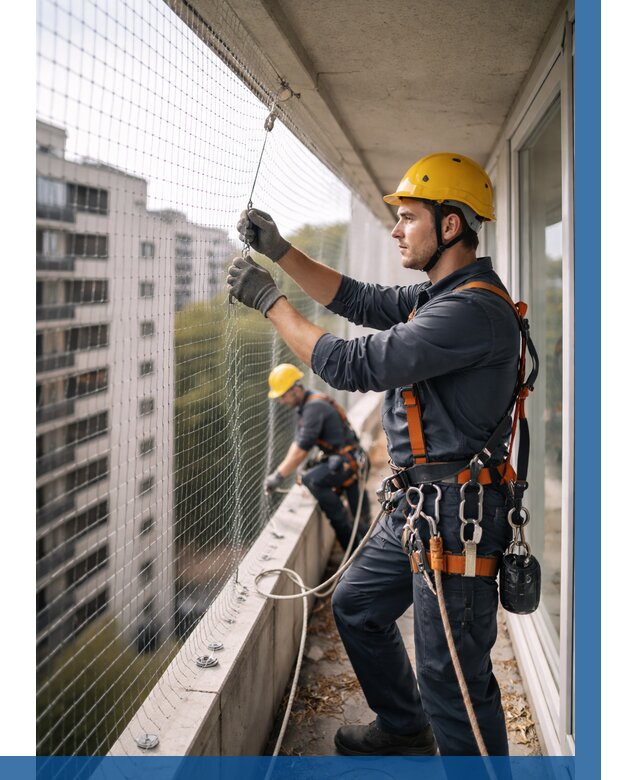 Монтаж сетки от птиц в Красноярске от 4572 р. | ВЫСОТНИК-Крс