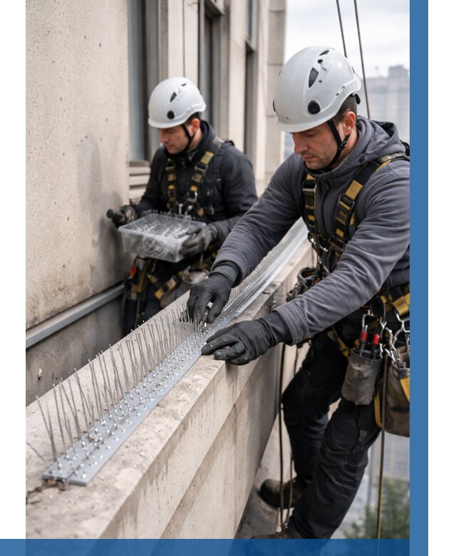 Установка шипов от птиц в Красноярске от 864 р. | ВЫСОТНИК-Крс